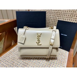 생로랑 모노그램 뉴 선셋 탑핸들 사첼백 미듐 634723 BG-SL