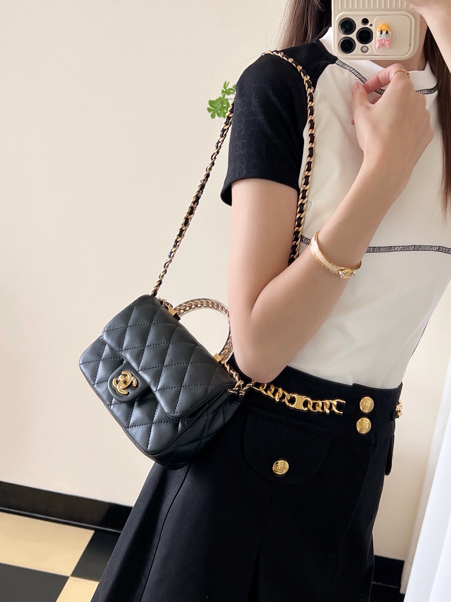 [홍콩명품.CHANEL] 샤넬 탑핸들 플랩백 CN274 XC