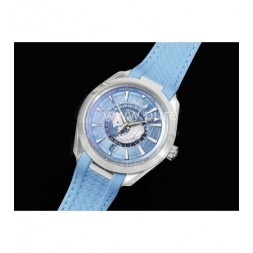[홍콩명품시계.OMEGA] 오메가 아쿠아테라 GMT 월드타이머 43mm 썸머 블루 다이얼