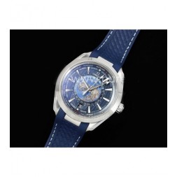 [홍콩명품시계.OMEGA] 오메가 아쿠아테라 GMT 월드타이머 43mm 썸머 딥블루 다이얼